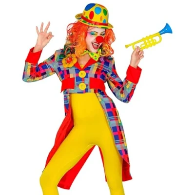 Afbeelding van Widmann 48403 clownskostuum, voor dames, circus, carnaval, themafeest, meerkleurig, L