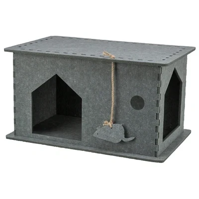 Afbeelding van Trixie Kattenmand huis lene vilt grijs