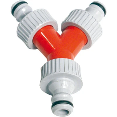 Afbeelding van Talen Tools Y Stuk t.b.v. Tuinslang met Opgeschroefde Kraannippels PVC