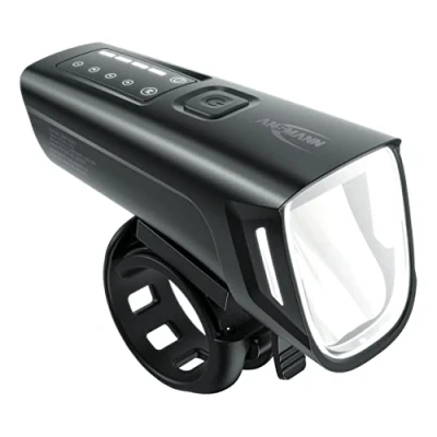 Afbeelding van ANSMANN Oplaadbare LED Fietskoplamp 100 Lux (1 stuk) Krachtige fietslamp met 4 verlichtingsstanden Design een bereik van 200 m