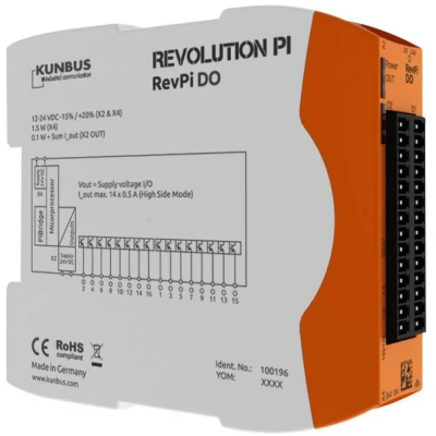 Afbeelding van Revolution Pi by Kunbus RevPi DO PR100196 PLC uitbreidingsmodule 24 V