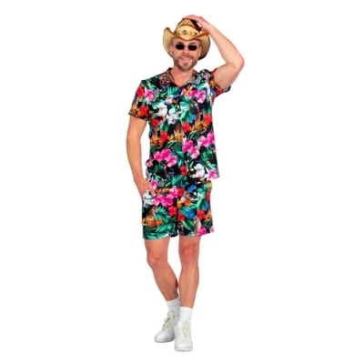 Afbeelding van Wilbers &amp; Hawaii Carribean Tropisch Kostuum Hi Summer Break Man Multicolor Large Carnavalskleding Verkleedkleding