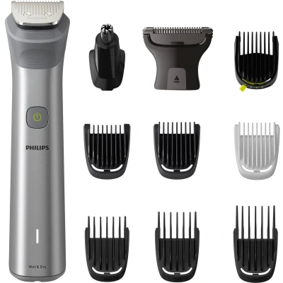 Afbeelding van Philips All in One Series 5000 MG5930/15 11 1 Trimmer Set Voor Baard Lichaam Haar Lichtgrijs