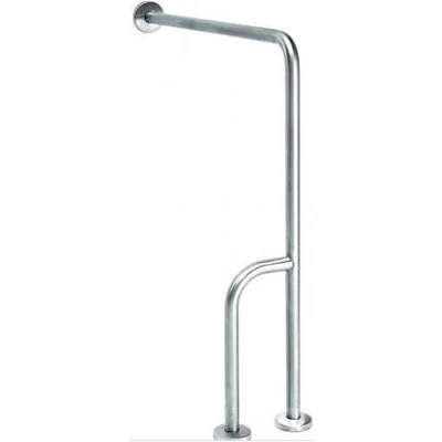 Afbeelding van MediQo line left angled bar wall floor BSD020CS RVS