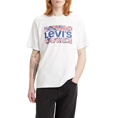 Afbeelding van Levi&#039;s Ss Relaxed Fit Tee T shirt Mannen, Poster Caviar, S