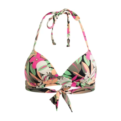 Afbeelding van Roxy Classics Halter NECK Bikinitop, Dames, Maat: 80 B/C, Anthracite