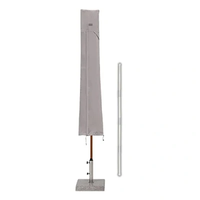 Afbeelding van Sekey beschermhoes voor parasol met diameter van 350 cm, 2 parasolhoezen, 100% polyester, lichtgrijs