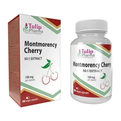 Afbeelding van Montmorency Cherry (Kersen) 5.000mg Equivalent (100mg van 50:1 extract) 180 Veganistische Capsules, in Laboratorium getest, hoge dosering