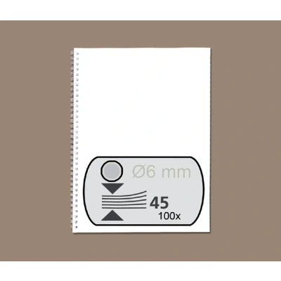 Afbeelding van Draadrug Fellowes 6mm 34 rings A4 zilver 100stuks