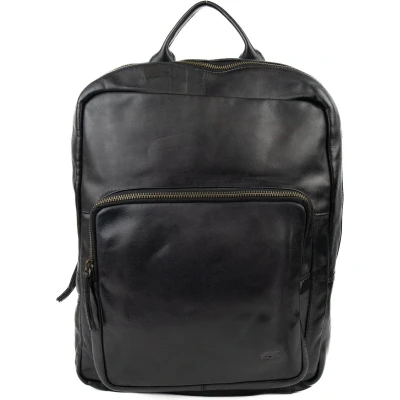Afbeelding van Bear Design Luca Leren Laptoprugzak 15,6 inch Zwart