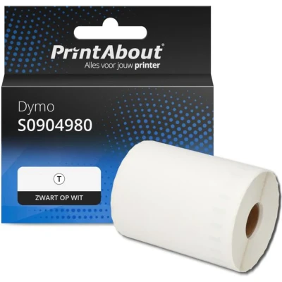 Afbeelding van Huismerk Dymo S0904980 Etiket Zwart op wit (104 mm x 159 mm)