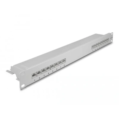 Afbeelding van Delock 19″ Patchpanel 16 Port Cat.6A 1 HE grau