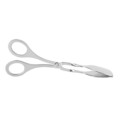 Afbeelding van HAOHIZE Keuken Koken Tang, Schaar Tang Roestvrij Staal Brood Clip Salade BBQ Buffet Steak Voedseltangen Klem voor Bakken Barbecue Gebakken Hotdog