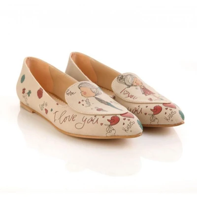 Afbeelding van GOBY Kisses Ballerinas Sandalen Hoge kwaliteit Handmade Meisjesprint Maat 41