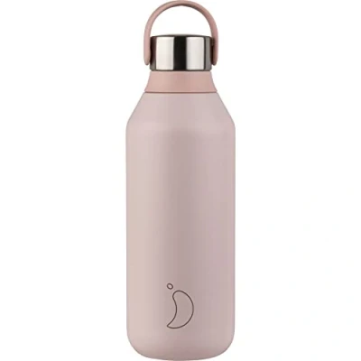 Afbeelding van Thermosfles Roze Blush Pink 500 Ml Siliconen/RVS/Kunststof Chilly&#039;s Series 2 7,5 X 22 Cm