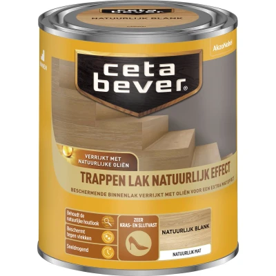 Afbeelding van Ceta Bever Trappenlak Natuurlijk Effect Blank Blanke lak &amp; Beits