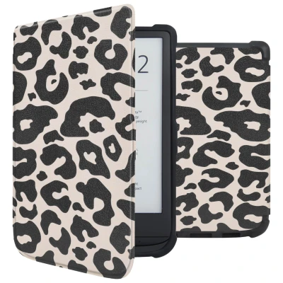 Afbeelding van Vivlio Lux 5 Hoes: iMoshion Design Slim Soft Case Sleepcover Bookcase zonder stand Softcase,Bookcase Leopard Kunstleder E Reader Hoezen