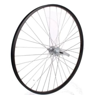 Afbeelding van Wiel achter 28x1 5/8x1 3/8 KT remnaaf, zwarte aluminium velg