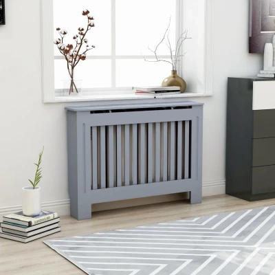 Afbeelding van Radiatorombouw 112x19x81 cm MDF antraciet