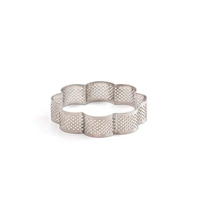 Afbeelding van Decora 0064080 microgeperforeerde sjabloon bloem 9 x 2 H cm roestvrij staal