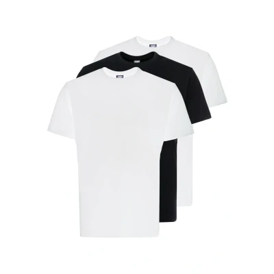 Afbeelding van Urban Classics Basic TEE PLUS SIZE 3 PACK Tshirt basic, Heren, Maat: 3XL, White/white/black