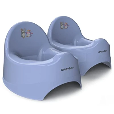 Afbeelding van BABYLON Nautilus kinderpotje met antislip kindertoilet, nachtpot voor kinderen/wc bril, potje meisjes, anatomis, jongens, babyaccessoires, paars Set 2 stuks