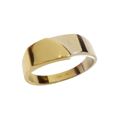 Afbeelding van 14 karaat bicolor gouden cachet ring