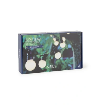 Afbeelding van Sirius Lucas Solar Frosted lichtsnoer startset 3 meter Zwart