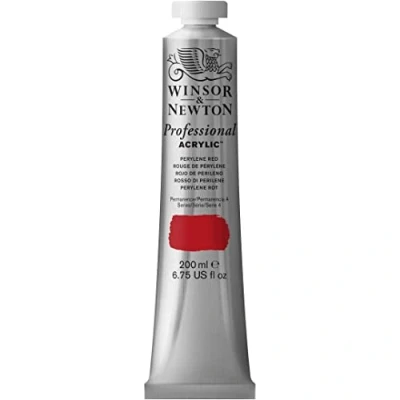 Afbeelding van Winsor &amp; Newton 2337464 Professionele acrylverf, hoge dekking, kunstenaarskwaliteit, lichtecht 200ml Tube, Perylene Red