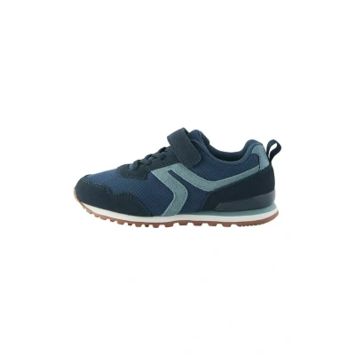 Afbeelding van Next WIDE FIT ONE Strap Elastic LACE Sneakers laag voor kinderen, Maat: 28, Navy blue Leer