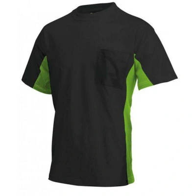 Afbeelding van Tricorp T shirt Bi Color Workwear 102002 Zwart Limoengroen maat XL