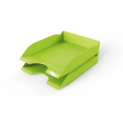 Afbeelding van Durable Briefbakje BASIC A4, groen, opbergvakken stapelbaar, 6 stuks, 1701674020