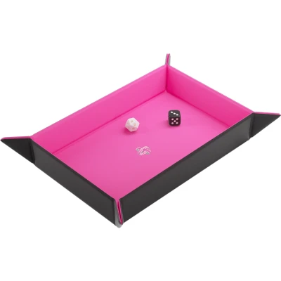 Afbeelding van Gamegenic Magnetic Dice Tray Rectangular: Black/Pink