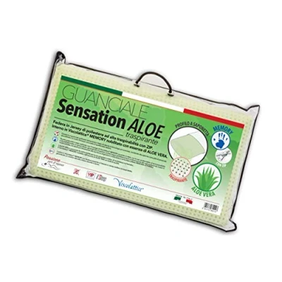 Afbeelding van V.I.P. VERY IMPORTANT PILLOW kussen met zeeplus, traagschuim aloë behandeling, 42 x 72 11, gemaakt in Italië