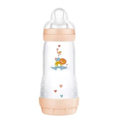 Afbeelding van MAM Fles Anticólicos, 4 maanden, 320 ml, met Tetina 3 Flujo Rápido de Silicona Fácil Aceptación, Autoesterilizable en Limpiar, Easy Start Anti Colic, Pink Mate, Pack van 1ud