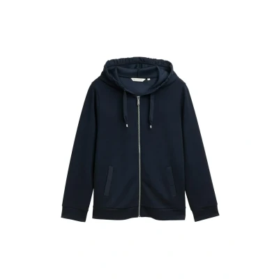 Afbeelding van TOM Tailor PLUS SIZE Hoodie Sweater met rits, Dames, Maat: 48, Lunar eclipse
