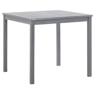 Afbeelding van Tuintafel 80x80x74 cm massief acaciahout grijs