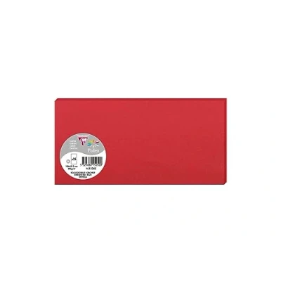 Afbeelding van Clairefontaine 1525C kaarten met elk 10,6 x 21,3 cm, 210 g/m², rood, 25 stuks