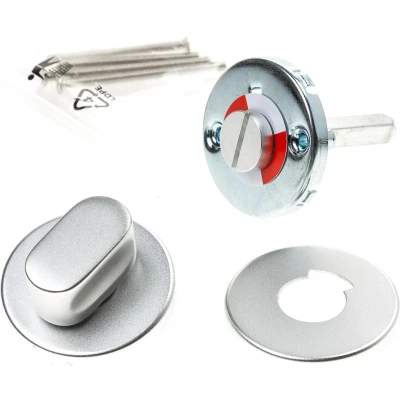 Afbeelding van D4E aluminium rond deurrozet toilet wc sluiting