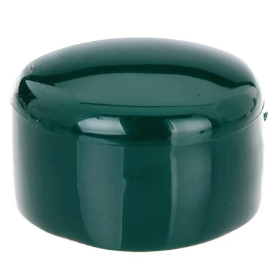 Afbeelding van Alberts 10x paalkap voor ronde metalen paal Ø 48 mm groen kunststof