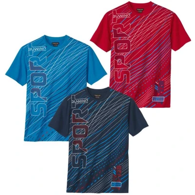 Afbeelding van ATLAS FOR MEN Set van 3 T shirts Active Summer Heren Verkrijgbaar in grote maten 3XL