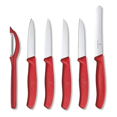 Afbeelding van Victorinox Swiss Classic groentemessen 6 stuks rood
