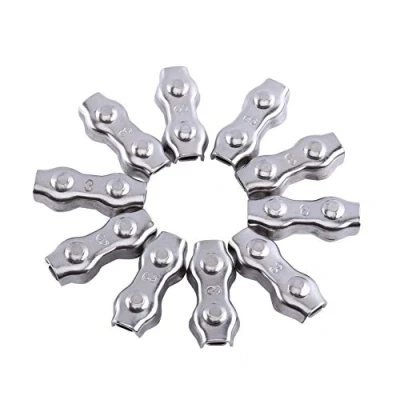 Afbeelding van 3mm Staaldraadklem, 10 Stks M3 Roestvrij Staal Duplex Draad Kabelgrepen Klemmen Remklauw voor Draadkabels