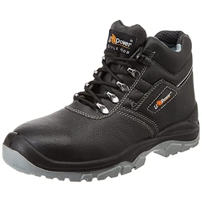 Afbeelding van Veiligheidsschoenen van leer, bloem, generfd, waterafstotend, reptiel RS S3 SRC U Power, Zwart, 46 EU