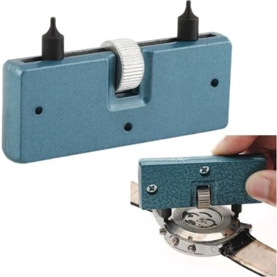 Afbeelding van Universele Verstelbare Horlogekast Opener Horloge Reparatie Robuuste Horlogemakers Gereedschap Blauw