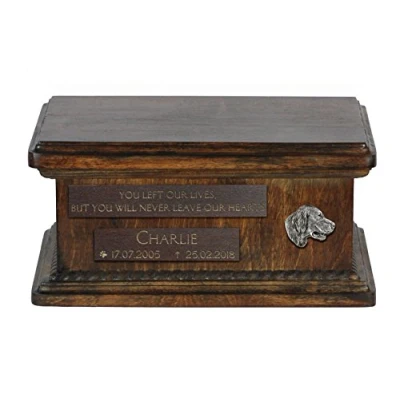 Afbeelding van Houten urn hond voor Engelse Setter gepersonaliseerd met gravure