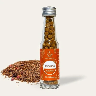 Afbeelding van TEABALLS Rooibos fles met 150 ballen geeft 30 75 kopjes suikervrije thee ijsthee limonade vruchtenthee
