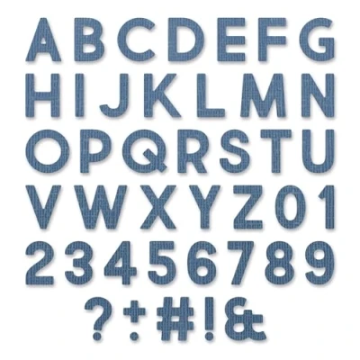 Afbeelding van Sizzix Thinlits Die 665205 Alfanumerieke Bold door Tim Holtz 80 Pack, Multicolor, One Size
