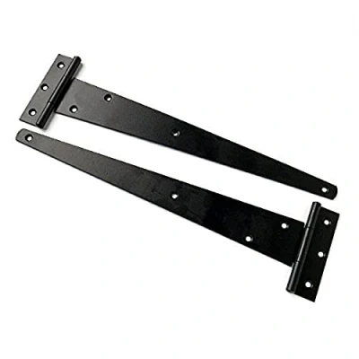 Afbeelding van Merriway BH04383 200 mm hoog belastbaar, zwart gelakt T scharnier, wit, 2 stuks
