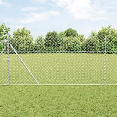 Afbeelding van vidaXL Hexagonhek 1,4x10 m Verzinkt staal